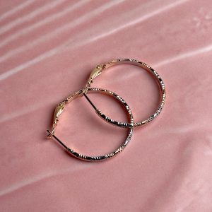 Gold and silver combo hoops