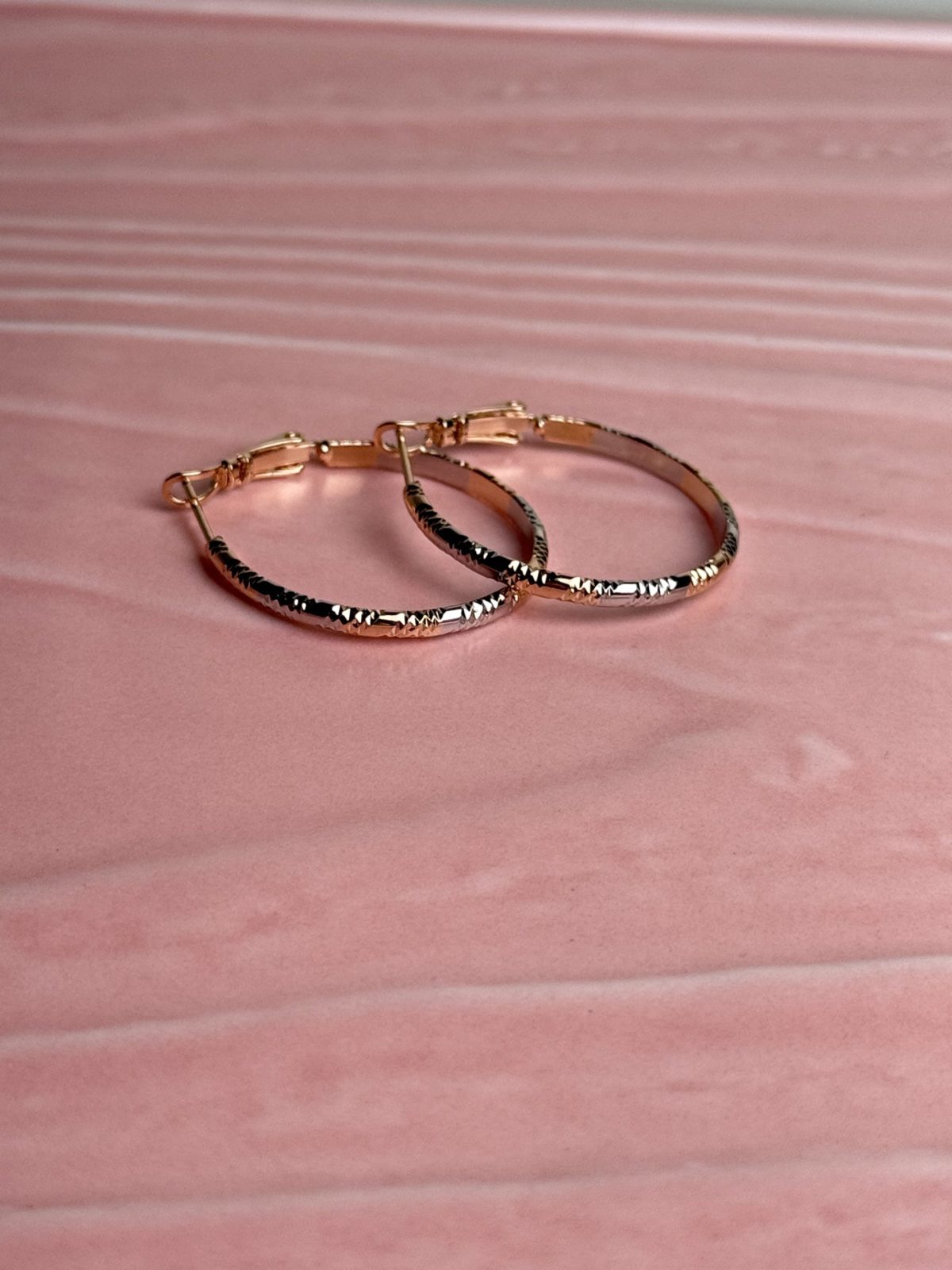 Gold and silver combo hoops