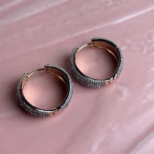 Nova Pavé Wide Hoop Earrings