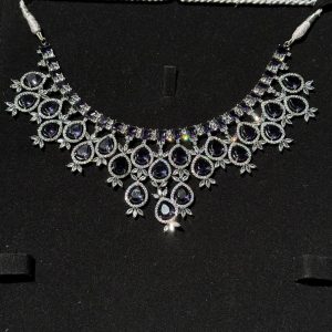 Nova Emerald Green Statement Necklace Set Purple