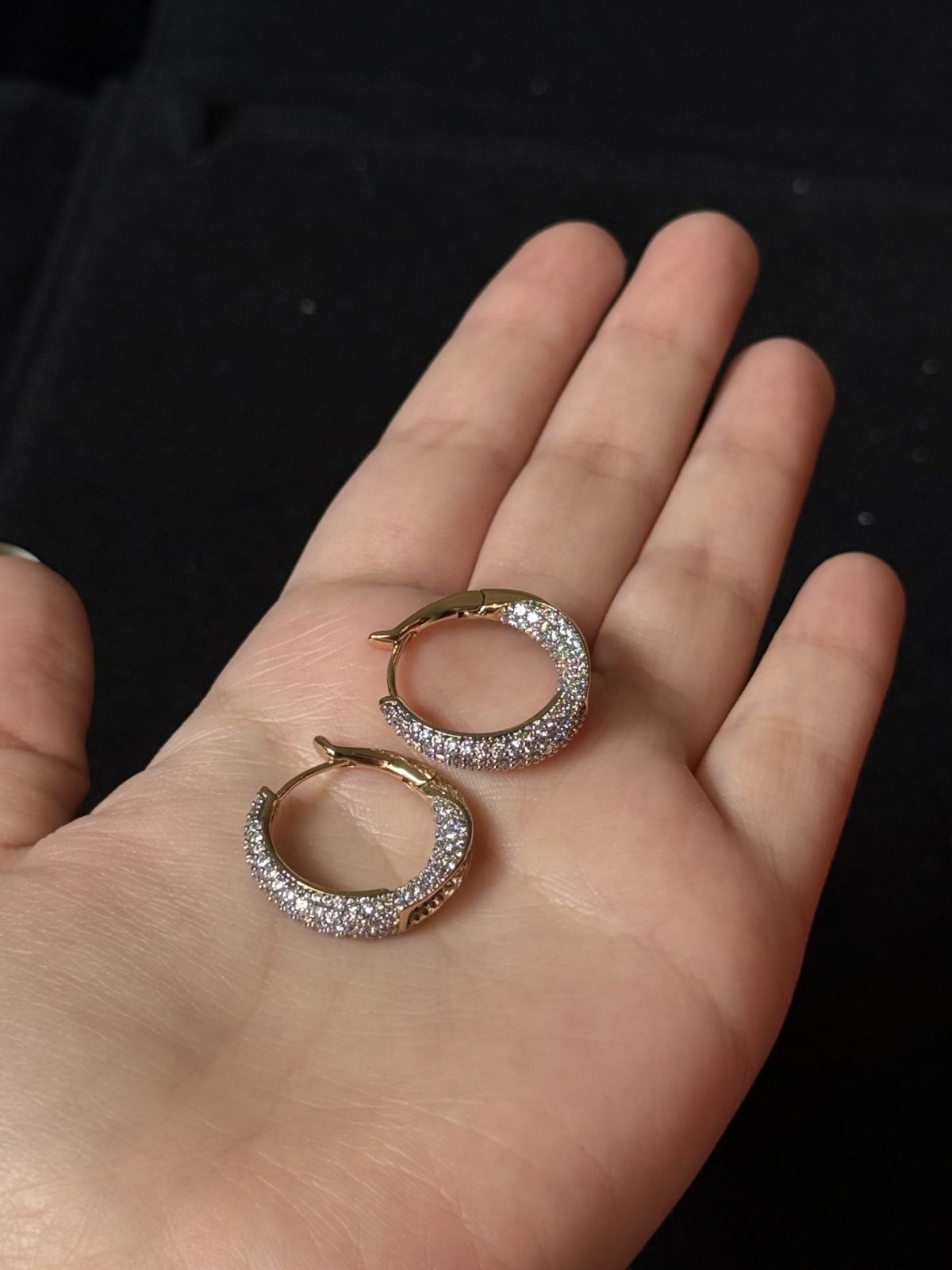 Pavé Hoop Earrings