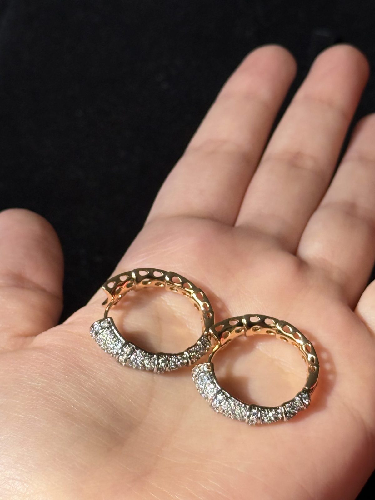 Pavé Hoop Earrings