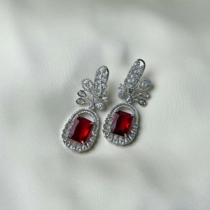Crimson Drops Dazzling Red Crystal Drop Jewellery Earrings - Jewelist.pk (Fashion Jewellery)