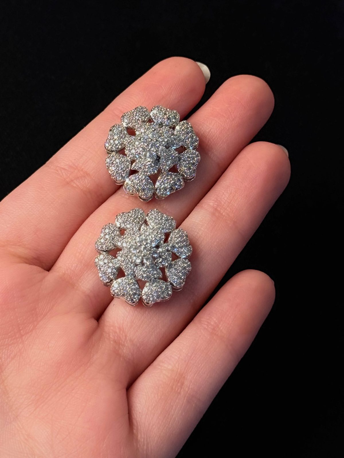 Glamour Sparkle Round Crystal Jewellery Stud Earrings - Jewelist.pk (Fashion Jewellery)