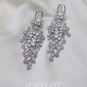 Lumina Bloom Bridal American Diamond Necklace Set - Jewelist.pk Artificial Jewellery