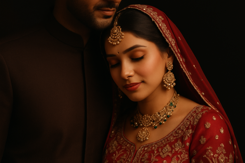 bridal kundan jewelry wearing by an AI model - Jewelist.pk - for bridal jewellery checklist