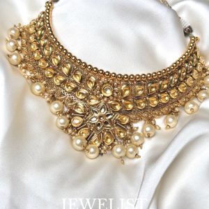 Exquisite Kundan Choker Set with Pearls - Artificial Jewellery by Jewelist.pk