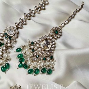 Exquisite Meera Long Kundan Mala Bridal Set - Artificial Kundan Bridal Jewellery Pakistan by Jewelist.pk