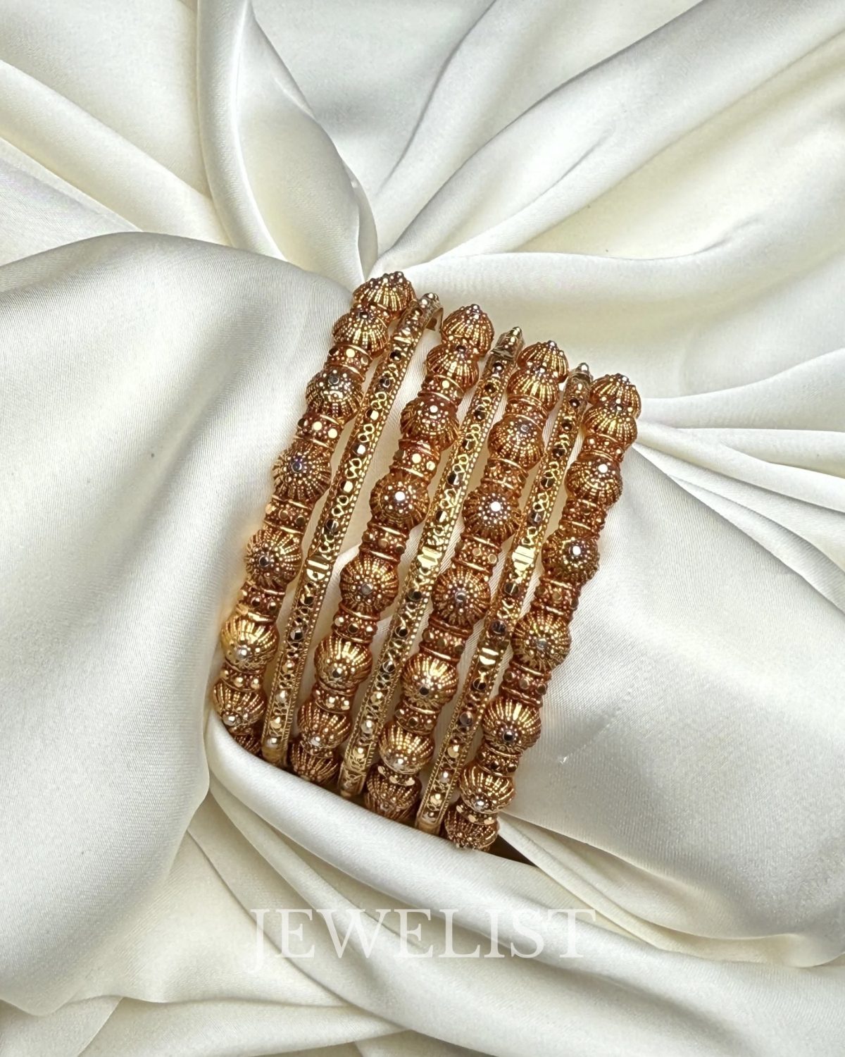 Enduring Mehreen Gold plated Bangles - Traditional Artificial Gold Bangles Pakistan by Jewelist.pk
