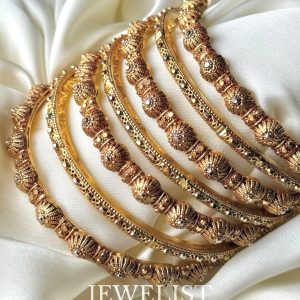 Enduring Mehreen Gold plated Bangles - Traditional Artificial Gold Bangles Pakistan by Jewelist.pk