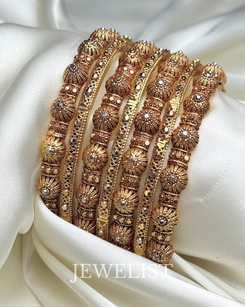 Enduring Mehreen Goldcplated Bangles - Traditional Artificial Gold Bangles Pakistan by Jewelist.pk