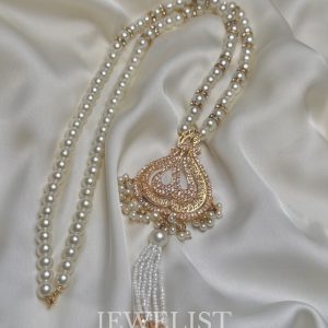 Majestic Noor Mala - Radiant Artificial Mala Necklace with Pearl Beads by Jewelist.pk