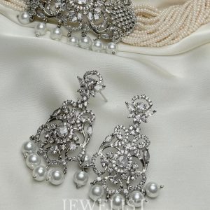 Riya Choker Set American Diamond and Pearl Bridal Jewellery from Jewelist.pk - Jewellery Brand