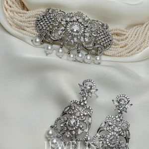 Riya Choker Set American Diamond and Pearl Bridal Jewellery from Jewelist.pk - Jewellery Brand