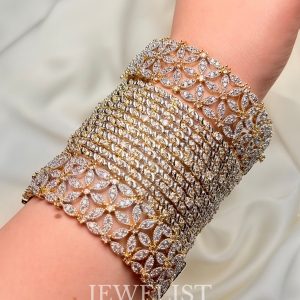 Bridal Diamond Bangle Set with Openable Karas - Jewelist.pk