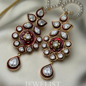 Gulnaar Kundan Polki Bridal Set by Jewelist.pk