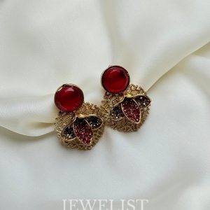 Red Charmstone Studs Jewelist.pk