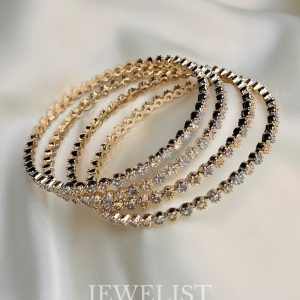 Crystal Stone Slim Bangles – Jewelist.pk