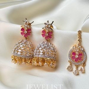 Zeenat AD Jhumka Teeka Set – Jewelist Jewellery Pakistan
