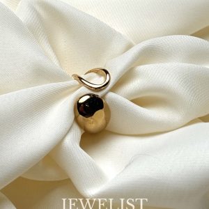 Gold Drop Loop Ring – Jewelist.pk