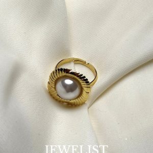 Gold Pearl Dome Ring – Jewelist.pk