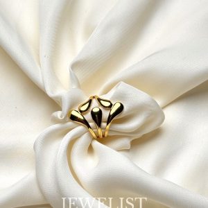Abstract Gold Statement Ring – Jewelist.pk