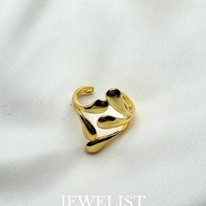 Abstract Gold Statement Ring – Jewelist.pk