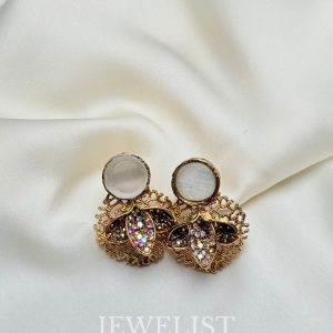 White Charmstone Studs Jewelist Jewellery