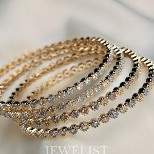 Crystal Stone Slim Bangles – Jewelist.pk