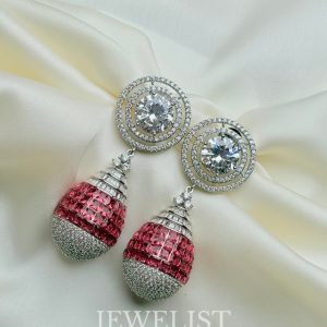 Stacked Baguette Drop Earrings – Jewelist.pk Pakistani Jewellery