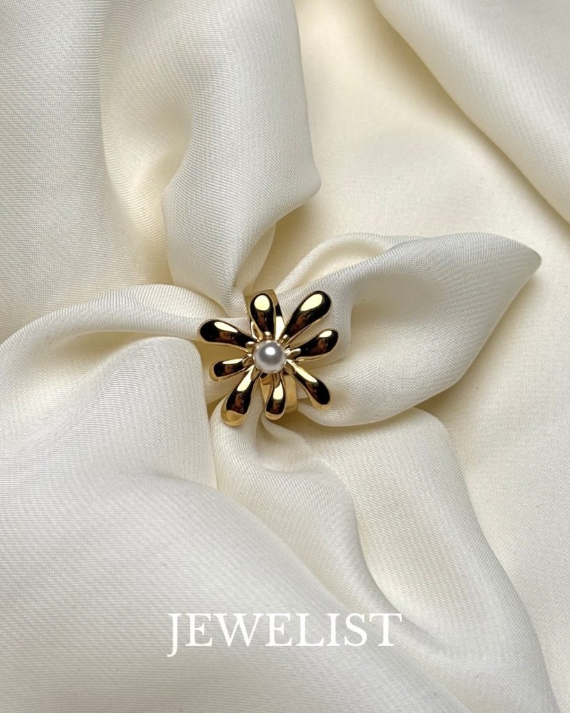 Floral Pearl Ring by Jewelist.pk – Pakistani Artificial Jewellery