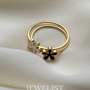 Floral Duo Charm Ring by Jewelist.pk – Pakistani Artificial Jewellery