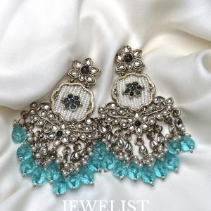 Zarqash Chandbalis by Jewelist.pk – Meena Kundan Festive Earrings Pakistan