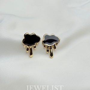 Dripping Cloud Studs Earrings - Jewelist.pk