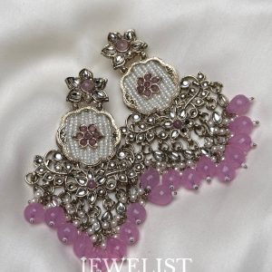 Zarqash Chandbalis by Jewelist.pk – Meena Kundan Festive Earrings Pakistan