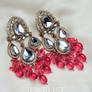 Polki Mirror Earrings by Jewelist.pk – Pakistani Bridal Jewellery