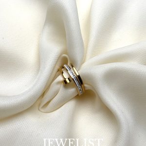 Gold Nail Design Ring with Crystals – Jewelist.pk