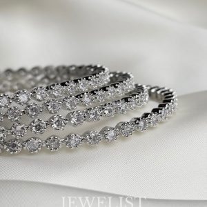 Crystal Stone Slim Bangles – Jewelist.pk