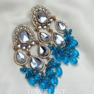 Polki Mirror Earrings by Jewelist.pk – Pakistani Bridal Jewellery