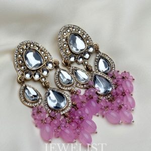 Polki Mirror Earrings by Jewelist.pk – Pakistani Bridal Jewellery