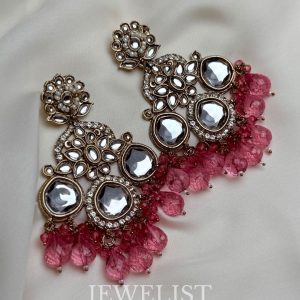 Polki Dangling Earrings by Jewelist.pk – Pakistani Artificial Jewellery