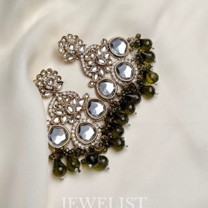 Polki Dangling Earrings by Jewelist.pk – Pakistani Artificial Jewellery