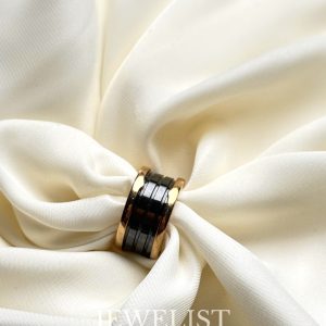 Bvlgari Inspired Rings in Gold and Black – Jewelist.pk