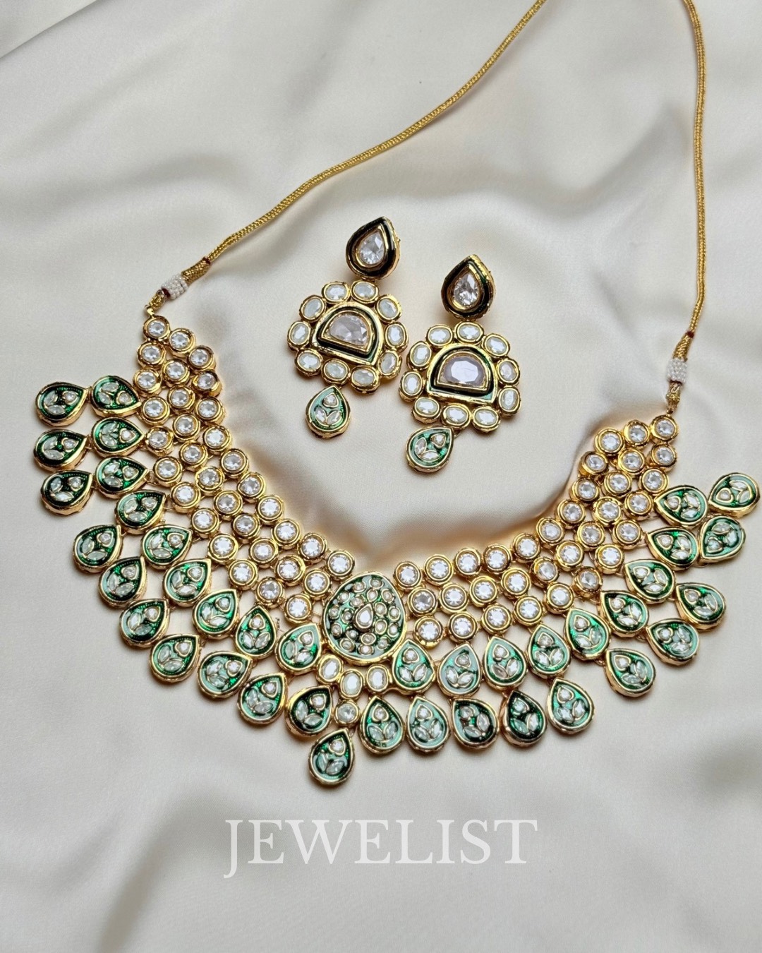 Areeba Kundan Polki Bridal Set – Jewelist.pk