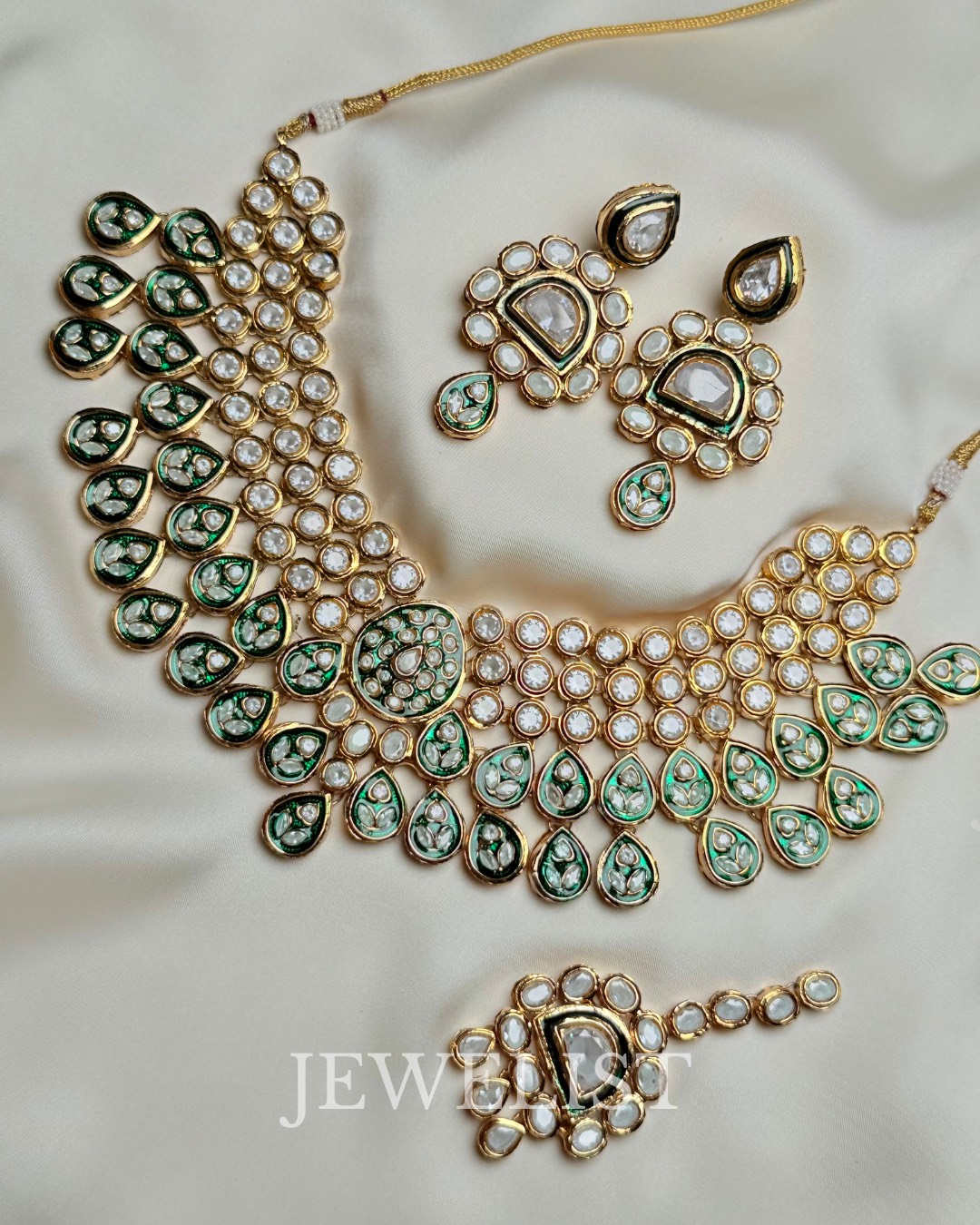 Areeba Kundan Polki Bridal Set – Jewelist.pk