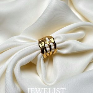 Gold Hammered Ring by Jewelist.pk – Pakistani Artificial Jewellery