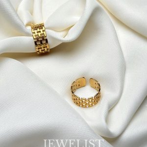 Golden Luxe Statement Ring by Jewelist.pk – Pakistani Artificial Jewellery