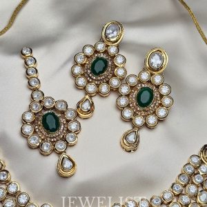 Mahjabeen Kundan Polki Set - bridal – Jewelist.pk Pakistani Jewellery