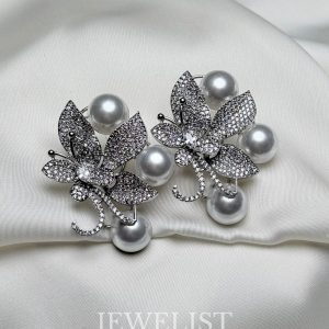 Pearl Butterfly Studs by Jewelist.pk