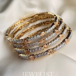 Champagne Stone Bangles – Jewelist.pk